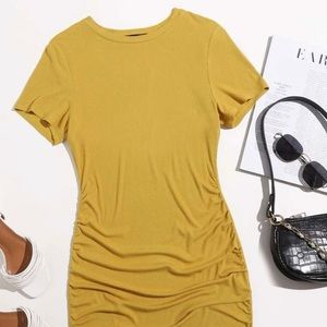 Rib knit tee dress